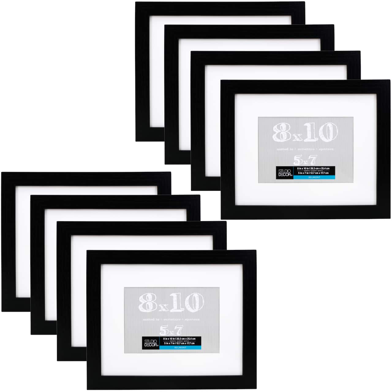 8 Pack: Black Belmont Frame with Mat by Studio Décor®